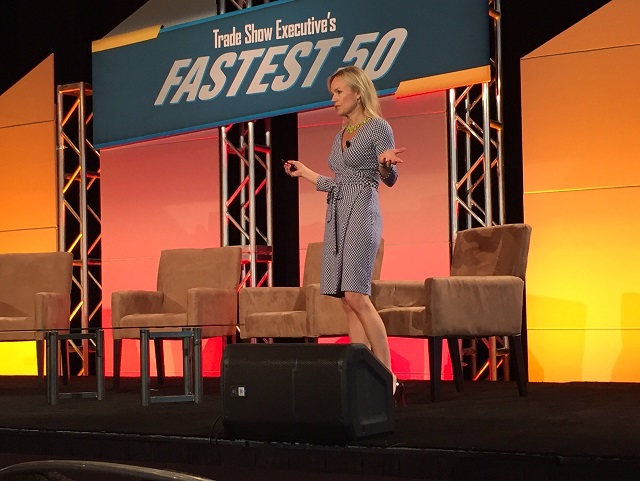 Paige Cardwell speaking at TSE Fastest 50